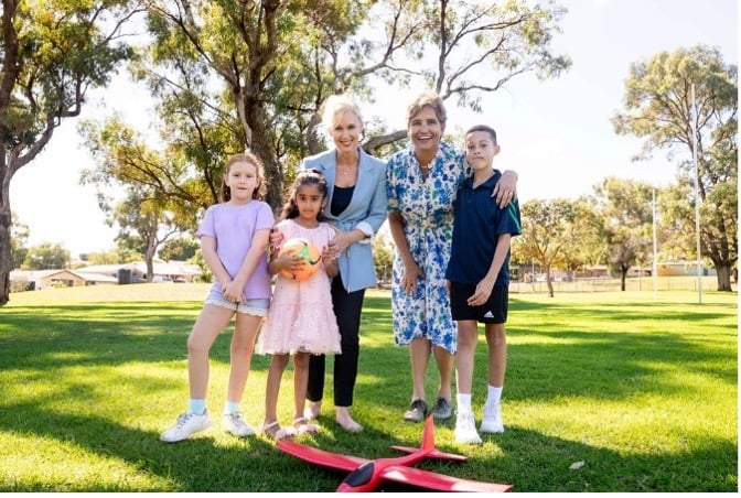 jackie davis, desiree silva, and some children